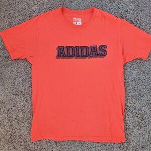 ADIDAS Men's Pink-Red Performance Short Sleeve Tee Shirt Size XL